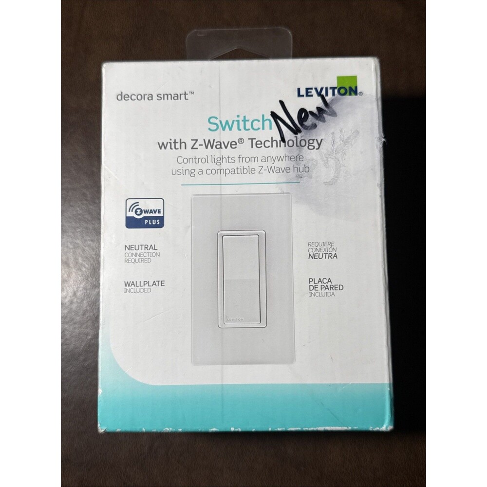 Leviton Decora Smart Switch Z-Wave Plus DZ15S White Wallplate NEW Sealed